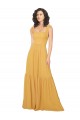 Fábrica de Chiffon Decote Quadrado Comprimento Chão Sem Mangas Longo Vestidos de Madrinha