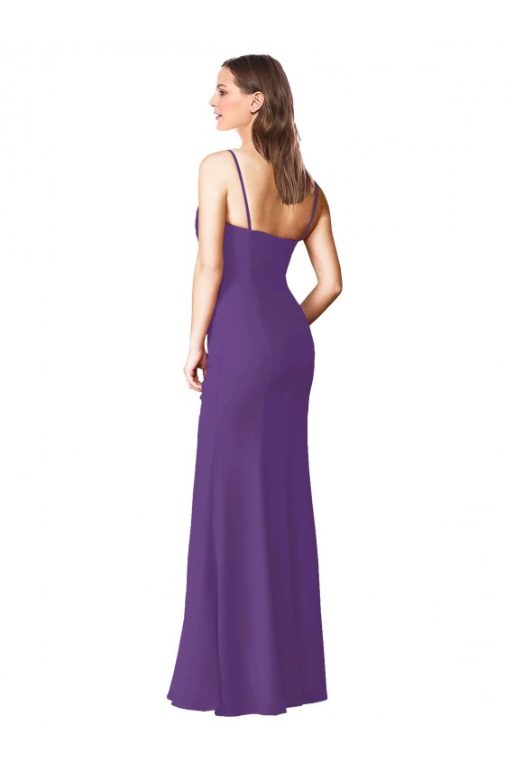 Fábrica de Lombar Chiffon Amor Comprimento Chão Sem Mangas Linha A Longo Vestidos de Madrinha