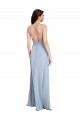 Fábrica de Criss Cruz Crepe Esticado Cabeçada Comprimento Chão Sem Mangas Bainha Vestidos de Madrinha / Vestidos de Noite / Vestidos de Festa