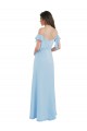 Fábrica de Lombar Chiffon Alças finas Comprimento Chão Ombro Frio Vestidos de Madrinha