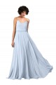 Fábrica de Lombar Chiffon Alças finas Comprimento Chão Sem Mangas Vestido de Festa / Vestido de Madrinha