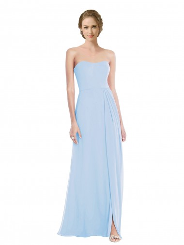 Fábrica de Chiffon Amor Comprimento Chão Sem Mangas Vestido de Madrinha / Vestido de Festa