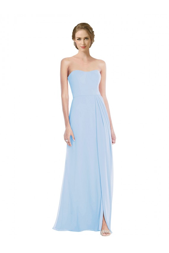 Fábrica de Chiffon Amor Comprimento Chão Sem Mangas Vestido de Madrinha / Vestido de Festa