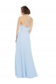 Fábrica de Chiffon Cabeçada Comprimento Chão Sem Mangas Vestido de Madrinha / Vestido de Baile