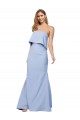 Fábrica de Lombar Crepe Esticado Sem alças Comprimento Chão Sem Mangas Vestidos de Madrinha / Vestidos de Noite / Vestidos de Festa