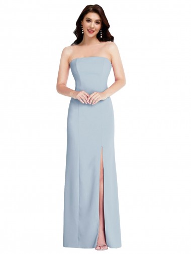 Fábrica de Lombar Crepe Esticado Sem alças Comprimento Chão Sem Mangas Longo Vestidos de Madrinha / Vestidos de Noite / Vestidos de Festa