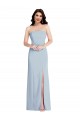 Fábrica de Lombar Crepe Esticado Sem alças Comprimento Chão Sem Mangas Longo Vestidos de Madrinha / Vestidos de Noite / Vestidos de Festa