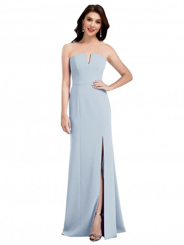 Fábrica de Lombar Crepe Esticado Decote V Comprimento Chão Sem Mangas Longo Vestidos de Madrinha / Vestidos de Festa