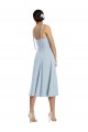 Fábrica de Crepe Esticado Amor Comprimento Midi Sem Mangas Vestidos de Madrinha / Vestidos de Festa / Vestidos de Cocktail / Vestidos de Homecoming