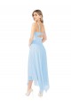Fábrica de Buraco da fechadura Chiffon Decote V Comprimento Midi Sem Mangas Vestidos de Madrinha / Vestidos de Cocktail / Vestidos de Homecoming