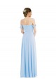 Fábrica de Chiffon Fora do Ombro Comprimento Chão Sem Mangas Vestidos de Madrinha / Vestidos de Noite