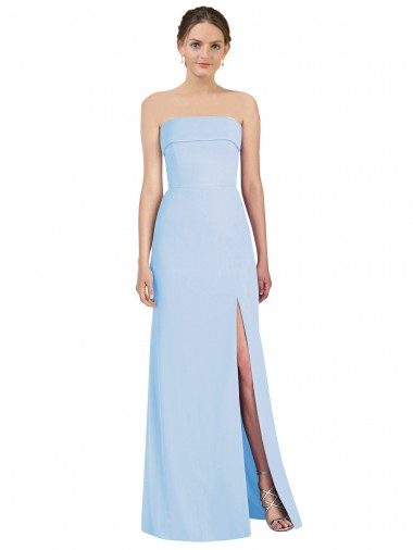 Fábrica de Lombar Chiffon Sem alças Comprimento Chão Sem Mangas Longo Vestidos de Madrinha / Vestidos de Noite