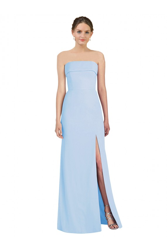 Fábrica de Lombar Chiffon Sem alças Comprimento Chão Sem Mangas Longo Vestidos de Madrinha / Vestidos de Noite