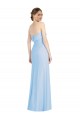 Fábrica de Lombar Chiffon Sem alças Comprimento Chão Sem Mangas Longo Vestidos de Madrinha / Vestidos de Noite