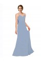Fábrica de Chiffon Alças finas Comprimento Chão Sem Mangas Vestidos Formais / Vestidos de Madrinha