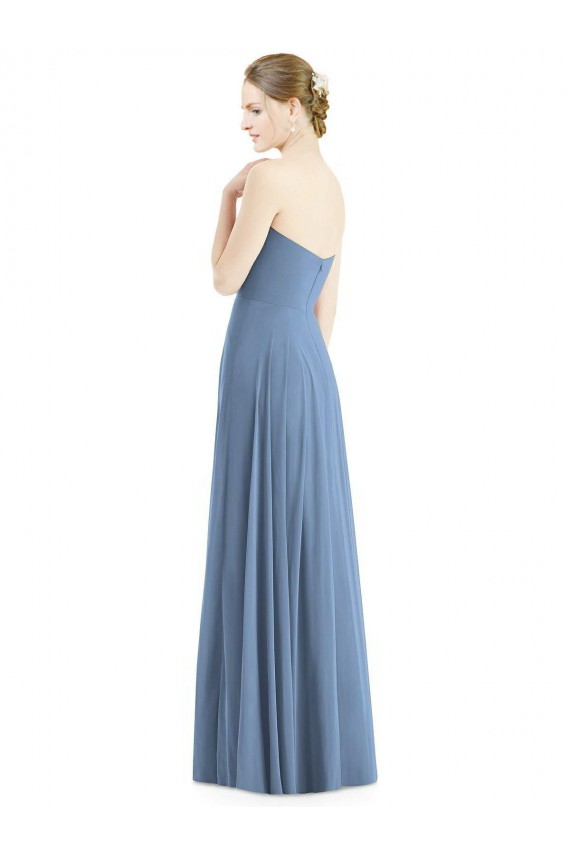 Fábrica de Chiffon Amor Comprimento Chão Sem Mangas Vestido de Madrinha / Vestido de Noite