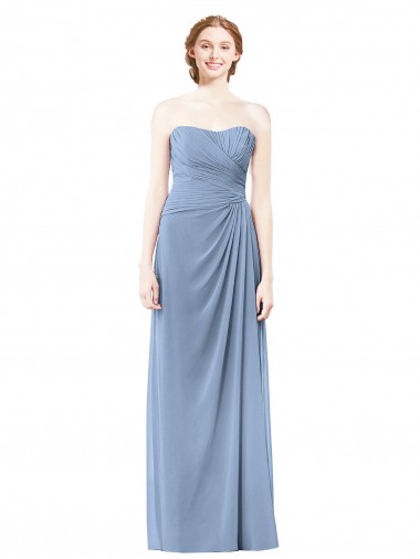 Fábrica de Chiffon Sem alças Comprimento Chão Sem Mangas Vestido de Noiva / Vestido de Festa