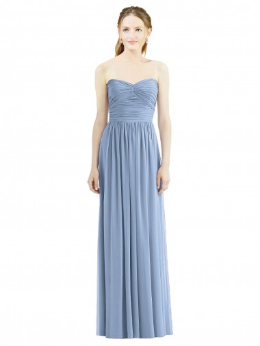 Fábrica de Chiffon Amor Comprimento Chão Sem Mangas Longo Vestido Formais / Vestido de Madrinha