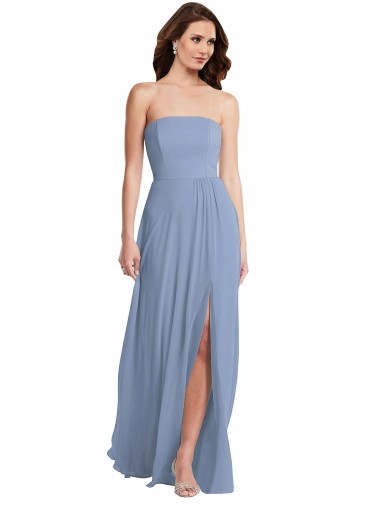 Fábrica de Chiffon Sem alças Comprimento Chão Sem Mangas Vestidos de Noiva / Vestidos de Festa