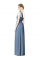 Fábrica de Chiffon Um Ombro Comprimento Chão Sem Mangas Linha A Vestido de Festa / Vestido de Madrinha