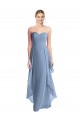 Fábrica de Chiffon Amor Comprimento Chão Sem Mangas Longo Vestido de Madrinha / Vestido de Baile