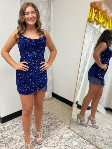 Fábrica de Lantejoulas Veludo Alças finas Curto Sem Mangas Curto Vestidos de Festa