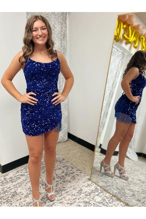 Fábrica de Lantejoulas Veludo Alças finas Curto Sem Mangas Curto Vestidos de Festa