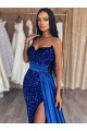 Fábrica de Lantejoulas Veludo Amor Comboio Varredela Sem Mangas Longo Vestidos de Festa