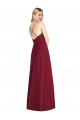 Fábrica de Criss Cruz Chiffon Alças finas Comprimento Chão Sem Mangas Vestidos de Madrinha