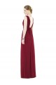 Fábrica de Chiffon Decote V Comprimento Chão Sem Mangas Longo Vestidos de Festa