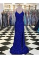 Fábrica de Lantejoulas Veludo Decote V Comboio Varredela Sem Mangas Vestido de Noiva / Vestido de Festa