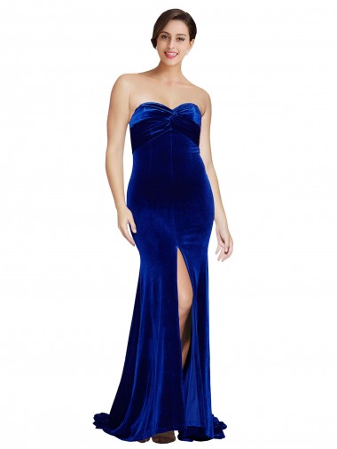 Fábrica de Lombar Veludo Elástico Amor Comboio Varredela Sem Mangas Vestidos de Madrinha / Vestidos de Noite / Vestidos de Festa