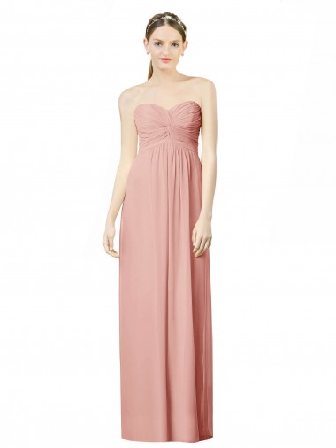 Fábrica de Chiffon Amor Comprimento Chão Sem Mangas Bliss Vestidos de Madrinha