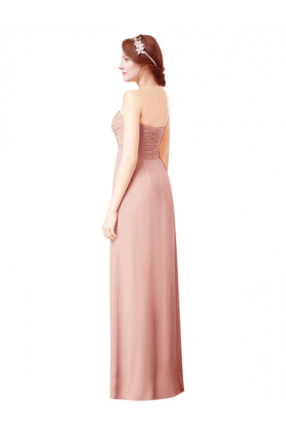 Fábrica de Chiffon Amor Comprimento Chão Sem Mangas Bliss Vestidos de Madrinha