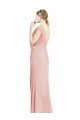 Fábrica de Chiffon Decote Barco Comprimento Chão Mangas Curtas Vestidos de Madrinha