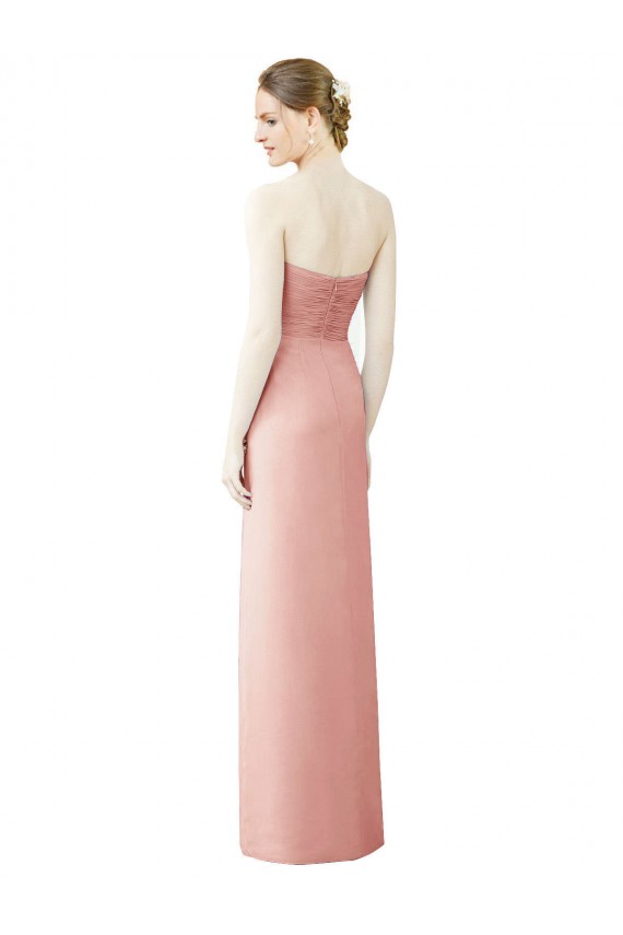 Fábrica de Chiffon Amor Comprimento Chão Sem Mangas Alto Baixo, Vestidos de Madrinha