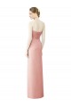 Fábrica de Chiffon Amor Comprimento Chão Sem Mangas Alto Baixo, Vestidos de Madrinha
