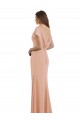 Fábrica de Lombar Chiffon Decote Barco Comprimento Chão Sem Mangas Vestidos de Madrinha / Vestidos de Festa