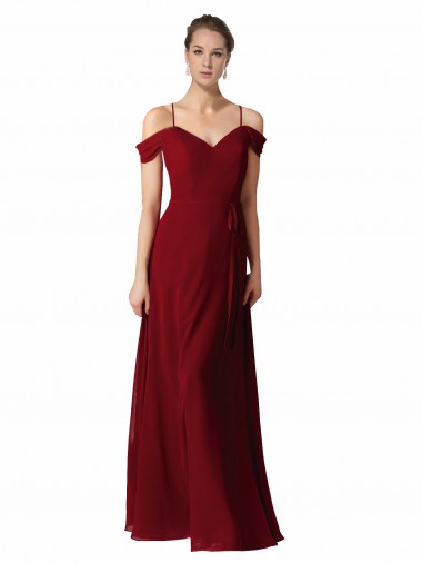 Fábrica de Chiffon Amor Comprimento Chão Sem Mangas Longo Vestido de Madrinha / Vestido de Noite