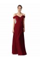 Fábrica de Chiffon Amor Comprimento Chão Sem Mangas Longo Vestido de Madrinha / Vestido de Noite