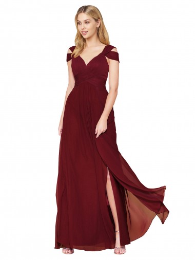 Fábrica de Chiffon Amor Comprimento Chão Sem Mangas Vestidos de Madrinha / Vestidos de Noite / Vestidos de Festa