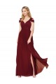 Fábrica de Chiffon Amor Comprimento Chão Sem Mangas Vestidos de Madrinha / Vestidos de Noite / Vestidos de Festa