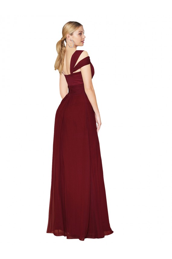 Fábrica de Chiffon Amor Comprimento Chão Sem Mangas Vestidos de Madrinha / Vestidos de Noite / Vestidos de Festa
