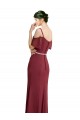 Fábrica de Lombar Chiffon Alças finas Comprimento Chão Ombro Frio Longo Vestidos de Madrinha