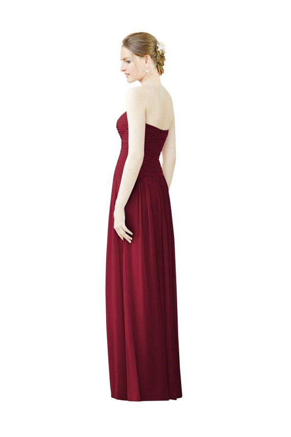 Fábrica de Chiffon Amor Comprimento Chão Sem Mangas Vestido de Noite / Vestidos de Madrinha
