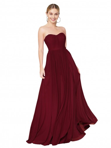 Fábrica de Chiffon Amor Comprimento Chão Sem Mangas Longo Vestidos de Madrinha / Vestidos de Noite / Vestidos de Festa