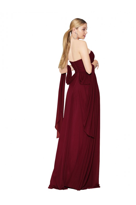 Fábrica de Chiffon Amor Comprimento Chão Sem Mangas Longo Vestidos de Madrinha / Vestidos de Noite / Vestidos de Festa