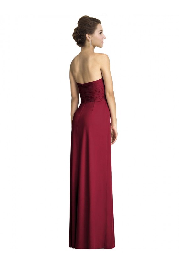 Fábrica de Chiffon Amor Comprimento Chão Sem Mangas Vestidos Formais / Vestidos de Madrinha