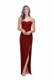 Fábrica de Lombar Crepe Esticado Amor Comprimento Chão Sem Mangas Bainha Vestidos de Madrinha / Vestidos de Noite / Vestidos de Festa
