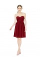 Fábrica de Chiffon Amor Comprimento Joelho Sem Mangas Vestidos de Madrinha / Vestidos de Cocktail / Vestidos de Homecoming